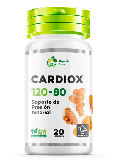 Envase de Cardiox 120/80, suplemento alimentario en cápsulas